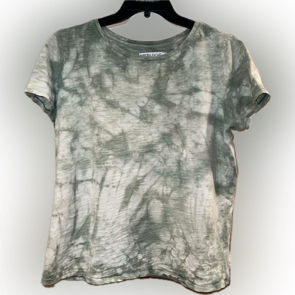 Cotton scoopneck tie dye tee